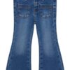 Flare stretch denim pants