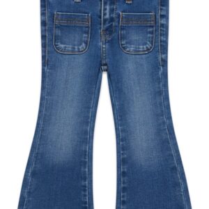 Flare stretch denim pants