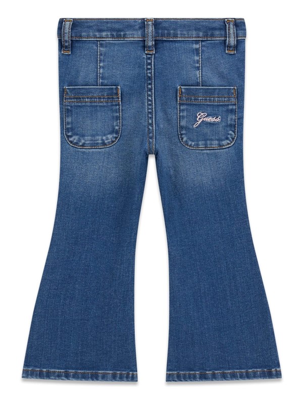 Flare stretch denim pants