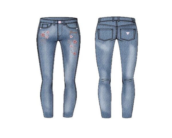 Skinny stretch denim pants