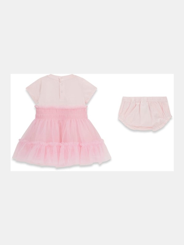 Set mixed fabric dress+panties