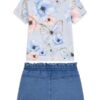 Set ss t-shirt+kintdenim skirt