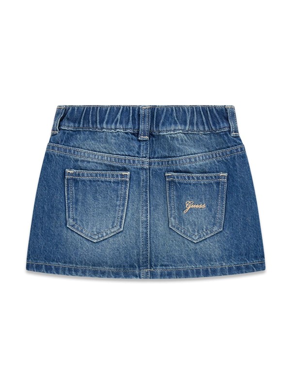 Rgd denim skirt w/butterflies