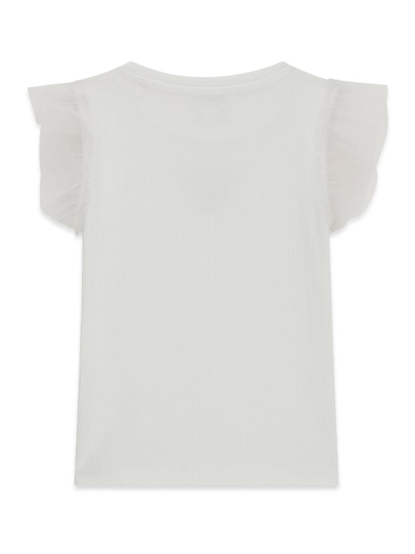 Rib ss t-shirt w/mesh