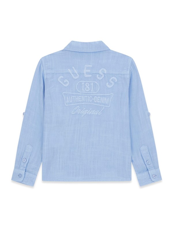 Viscose linen adj. ls shirt