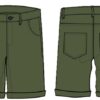 Rigid poplin shorts