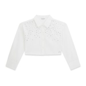 Boxy poplin ls shirt