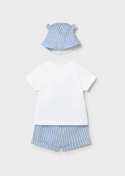 Compl. pantalone corto e capp