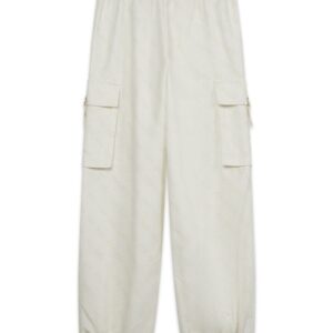 D82BF8EDBB16B1CB2D81D8410C5EC351_ Poly peach regular cargo pants