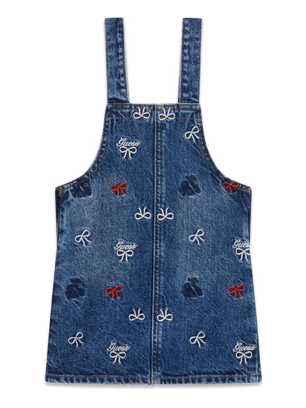 Romper rigid denim w/embro