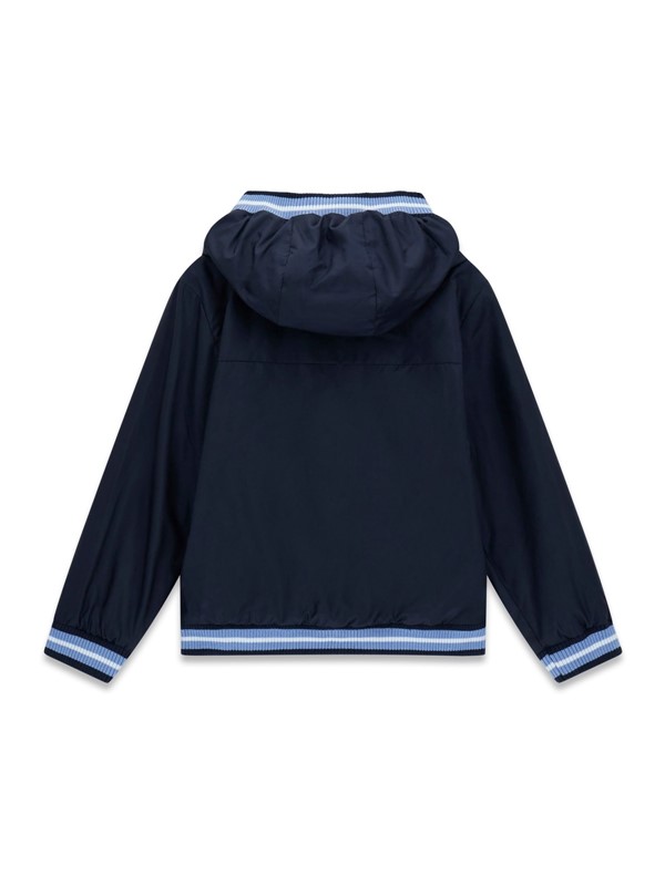 Poly hooded ls jacket w/zip