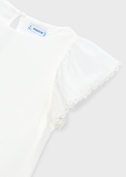 Blusa chiffon merletto