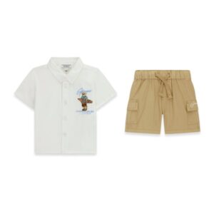 Set poplin ss shirt+shorts
