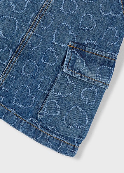 Gonna salopette denim fluido