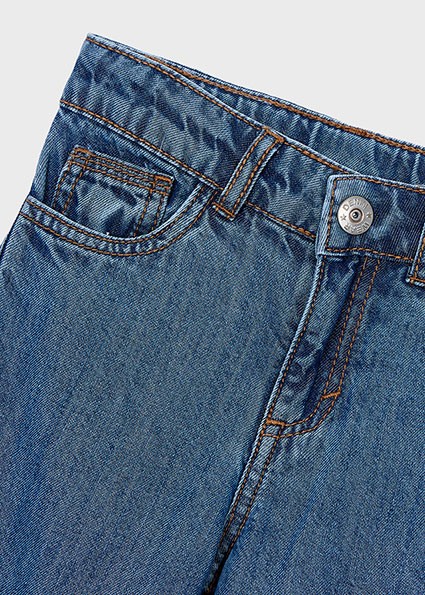 Pantalone lungo denim fluido
