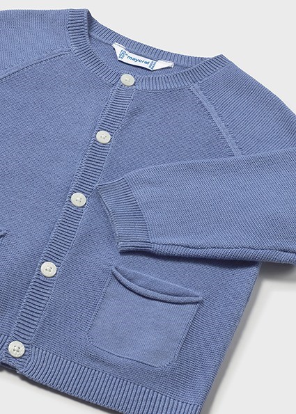 Cardigan tricot girocollo