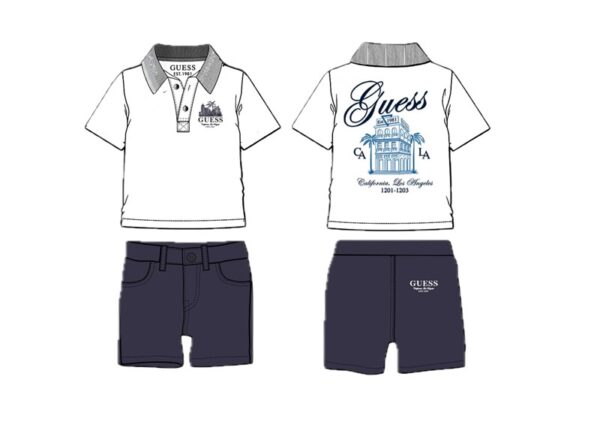 Set ss piquet polo+shorts
