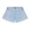 Rigid denim shorts w/rhineston