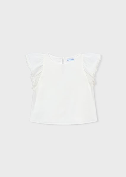 Blusa chiffon merletto