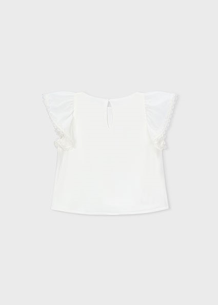 Blusa chiffon merletto