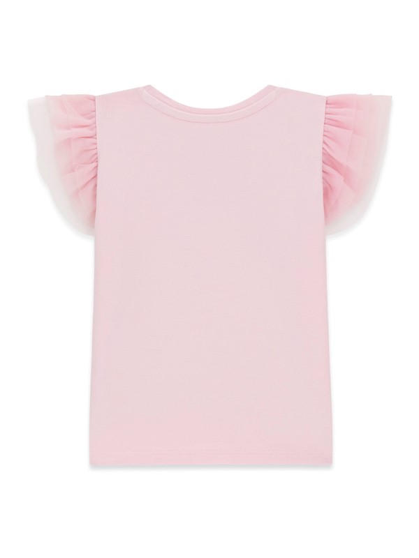 Ss t-shirt w/mesh frill