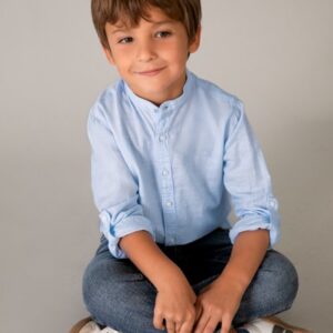 Camicia m/l c/coreana lino