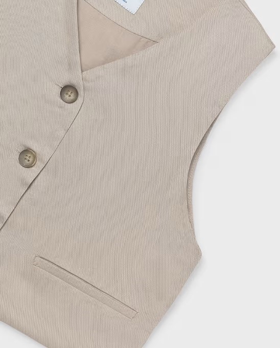 Gilet bottoni stile lino