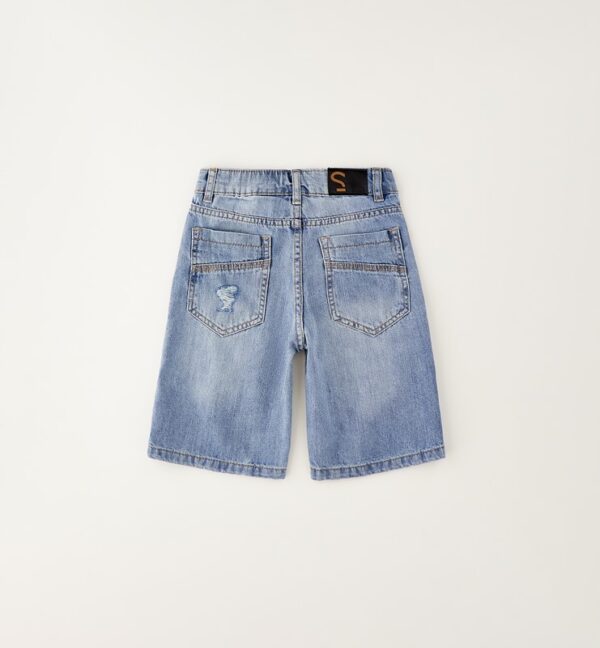 Pantalone denim corto