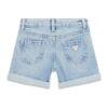 Rigid denim shorts w/embroider