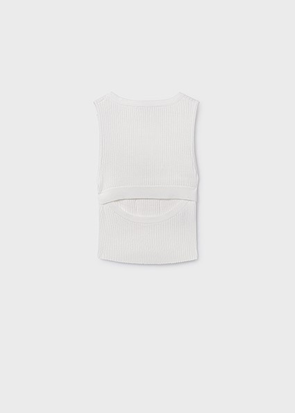 Top tricot cut out schiena