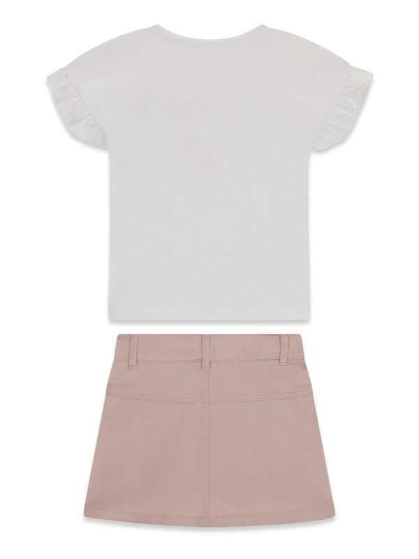 Set ss t-shirt+twill skirt