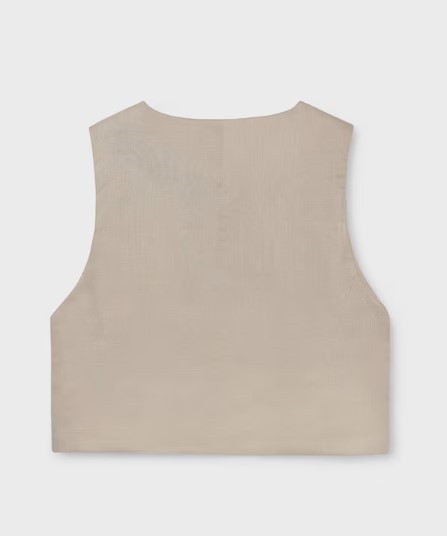 Gilet bottoni stile lino