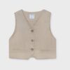 Gilet bottoni stile lino