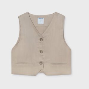 Gilet bottoni stile lino
