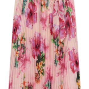 Chiffon pleated wrap skirt