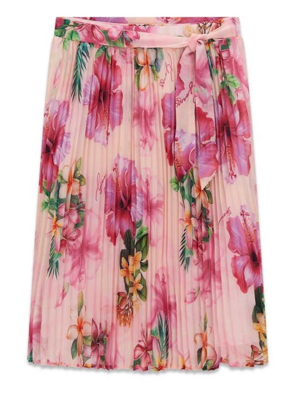 Chiffon pleated wrap skirt