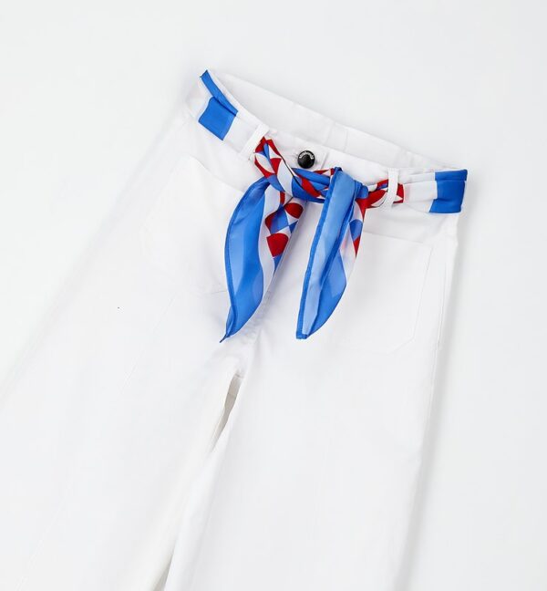 Pantalone tessuto navetta lungo