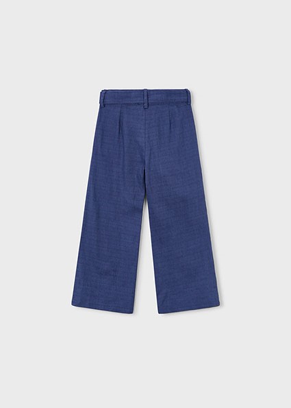 Pantalone lungo lino ricamo