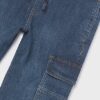 Pantalone denim jogger cargo