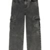 Oversize stretch black denim c