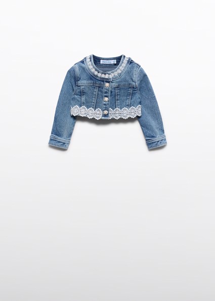 Giacca denim guipur
