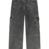 Oversize stretch black denim c
