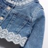 Giacca denim guipur