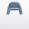 Giacca denim guipur