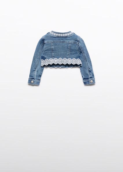 Giacca denim guipur