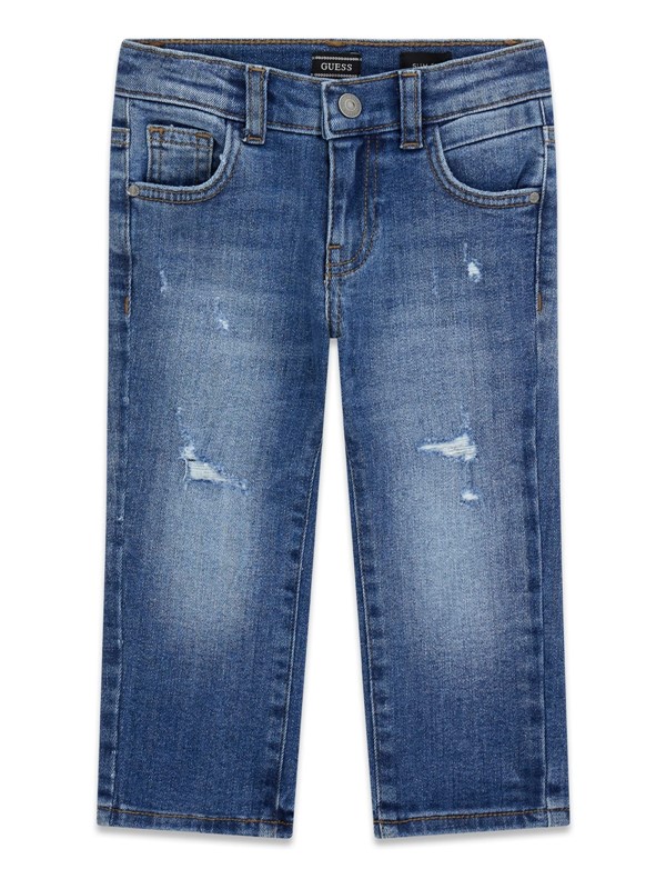 Slim comfort denim pants w/dam