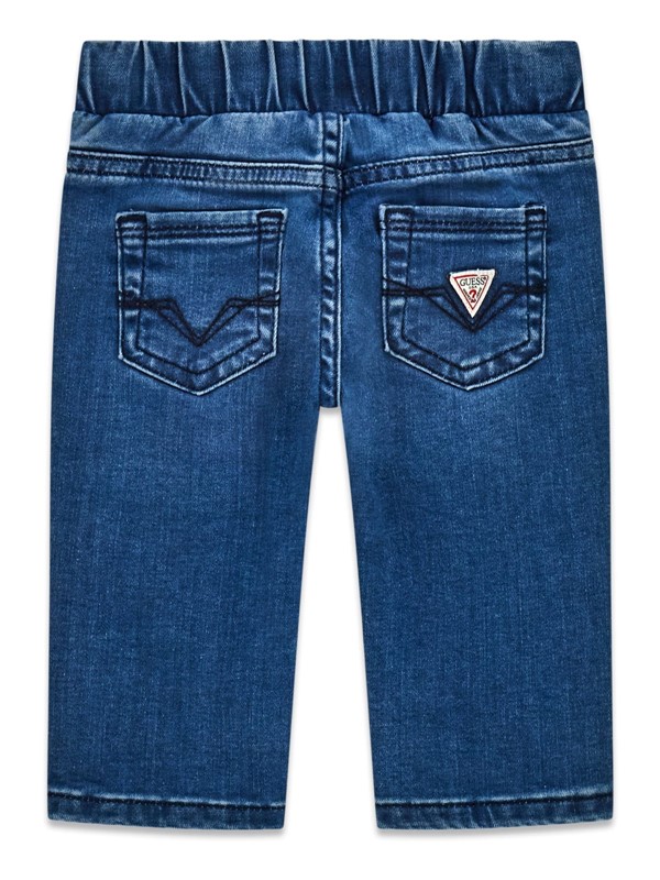 Regular stretch denim pants w/