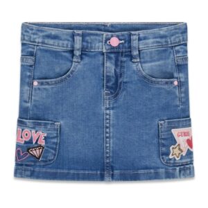 Stretch denim skirt
