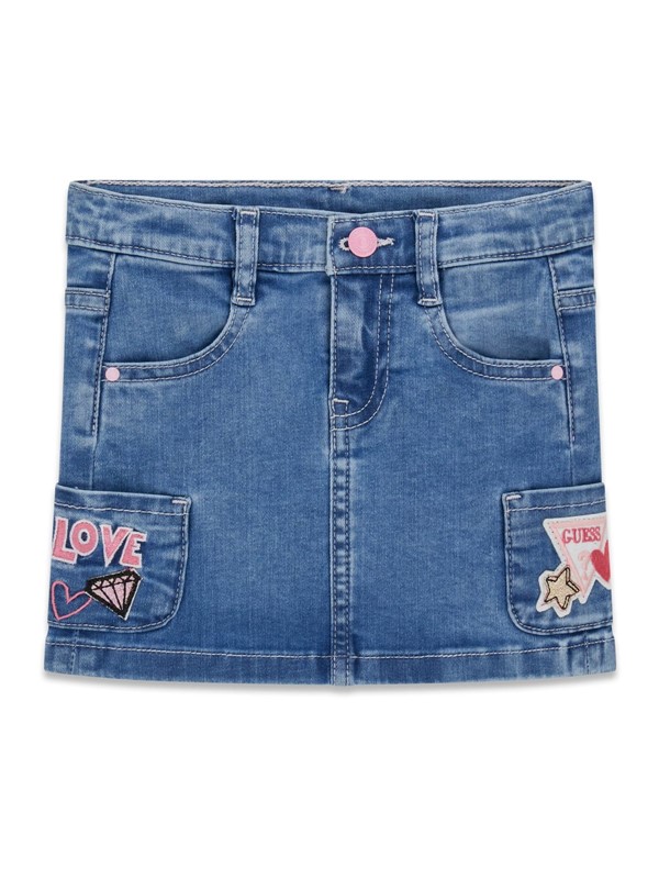 Stretch denim skirt