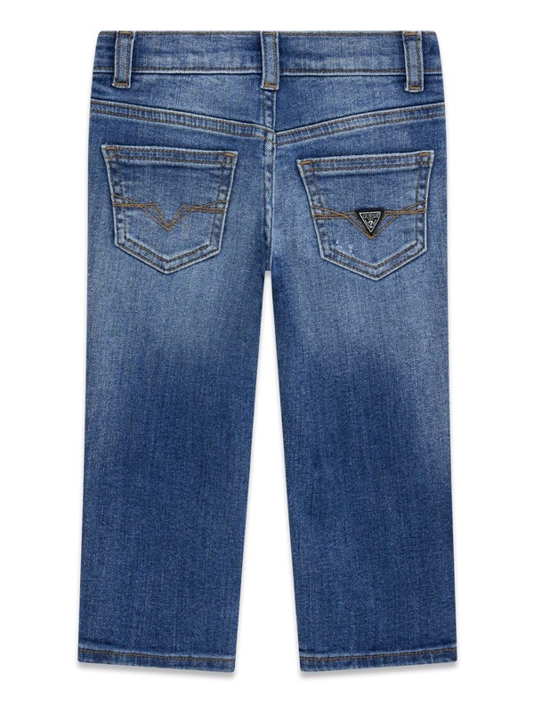 Slim comfort denim pants w/dam